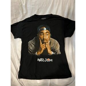 Poetic Justice Tupac Black T-Shirt Mens M